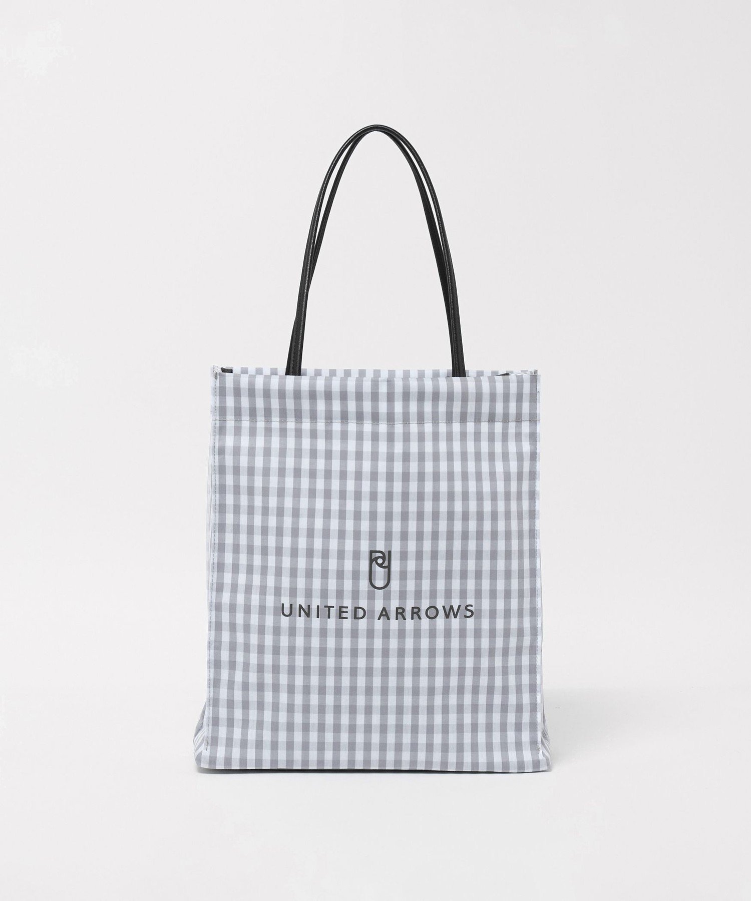 UNITED ARROWS ギンガムチェック ロゴ トートバッグ M ユナイテッドアローズ バッ...