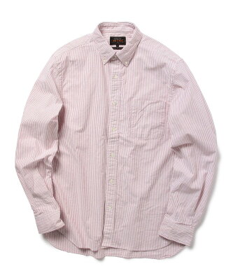 BEAMS MEN BEAMS PLUS / オックスフォード ストライプ ボタンダウン シャツ ビームス メン トップス シャツ・ブラウス レッド ブルー【送料無料】