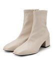【SALE/40%OFF】ESPERANZA スクエアトゥストレッチヒールショートブーツ エスペランサ シューズ・靴 ブーツ ブラック ホワイト【送料無料】