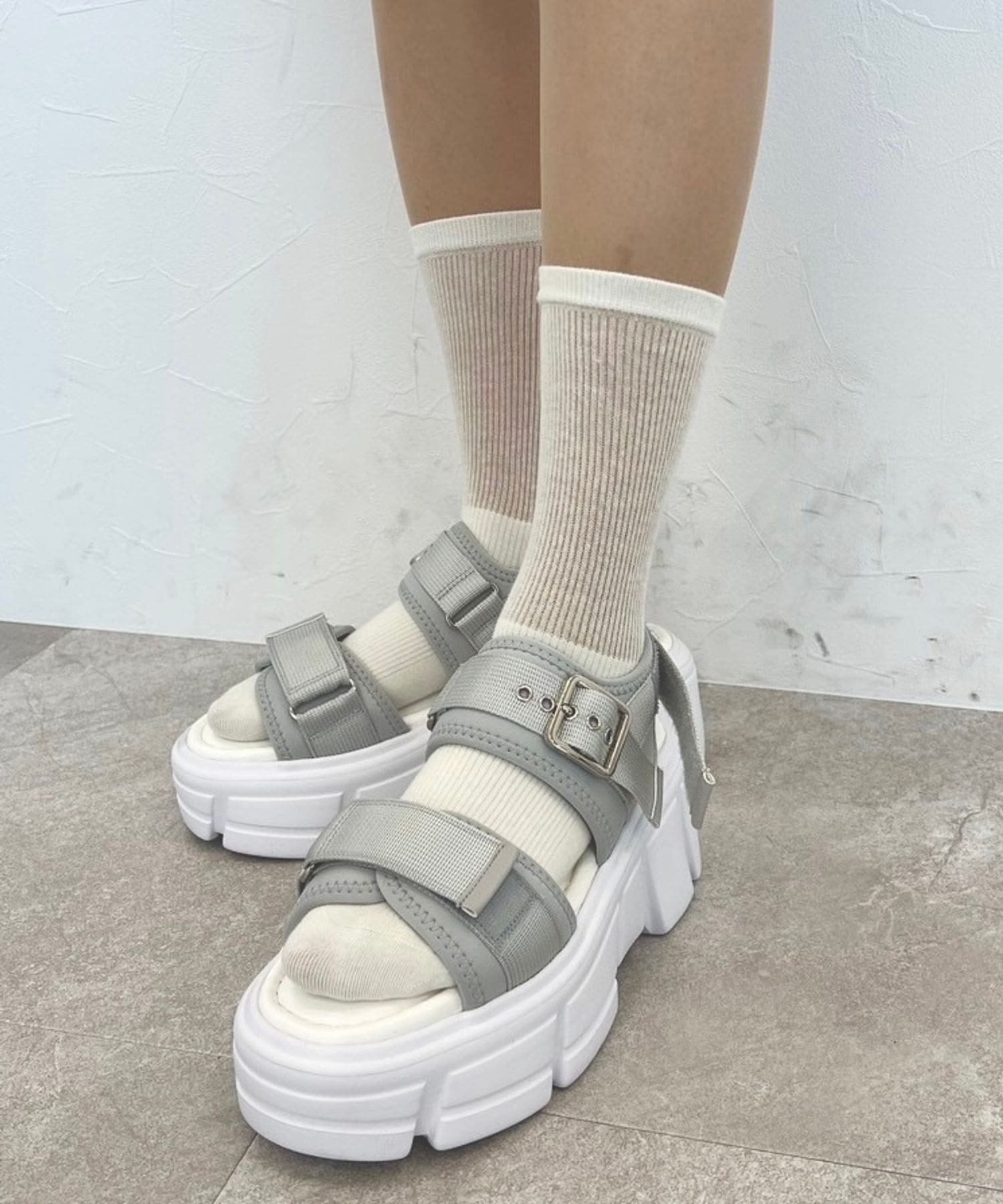 【SALE／60%OFF】repipi armario シースルーソックス レピピアルマリオ 靴下・レッグウェア 靴下 グレー ホワイト ブラック