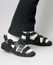 【SALE/40%OFF】glabella サンダル メンズ 厚底 黒 ブラック おしゃれ ストラップサンダル シンプル エー.エム.エス. シューズ・靴 サン...