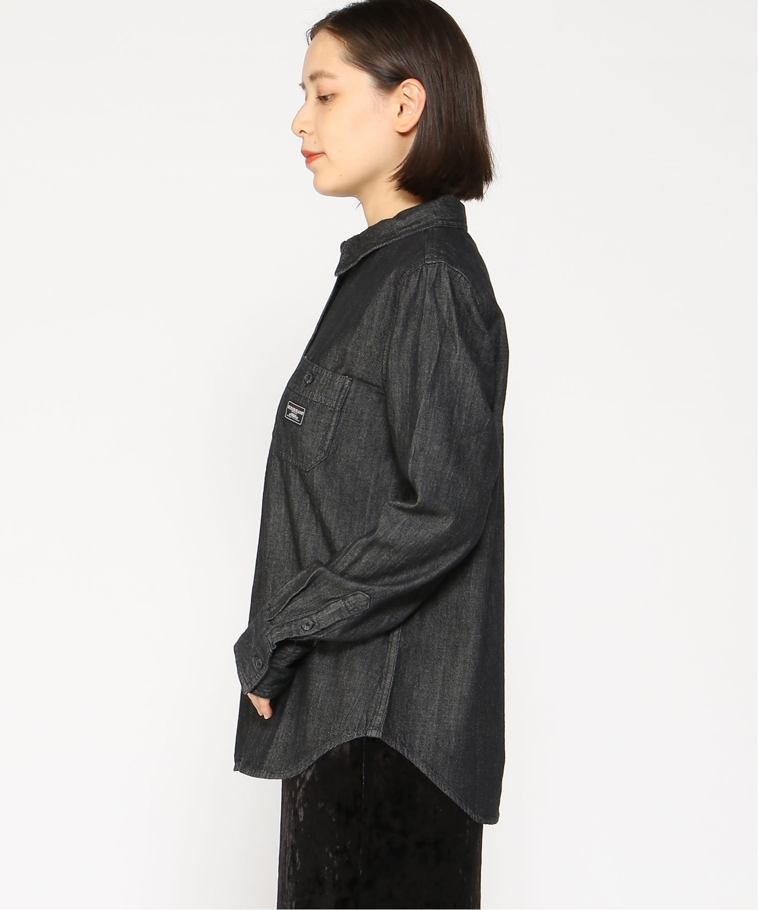 GUESS JEANS デニムシャツ(W)GJ Regular Denim Shirt ゲス トップス シャツ・ブラウス ブラック