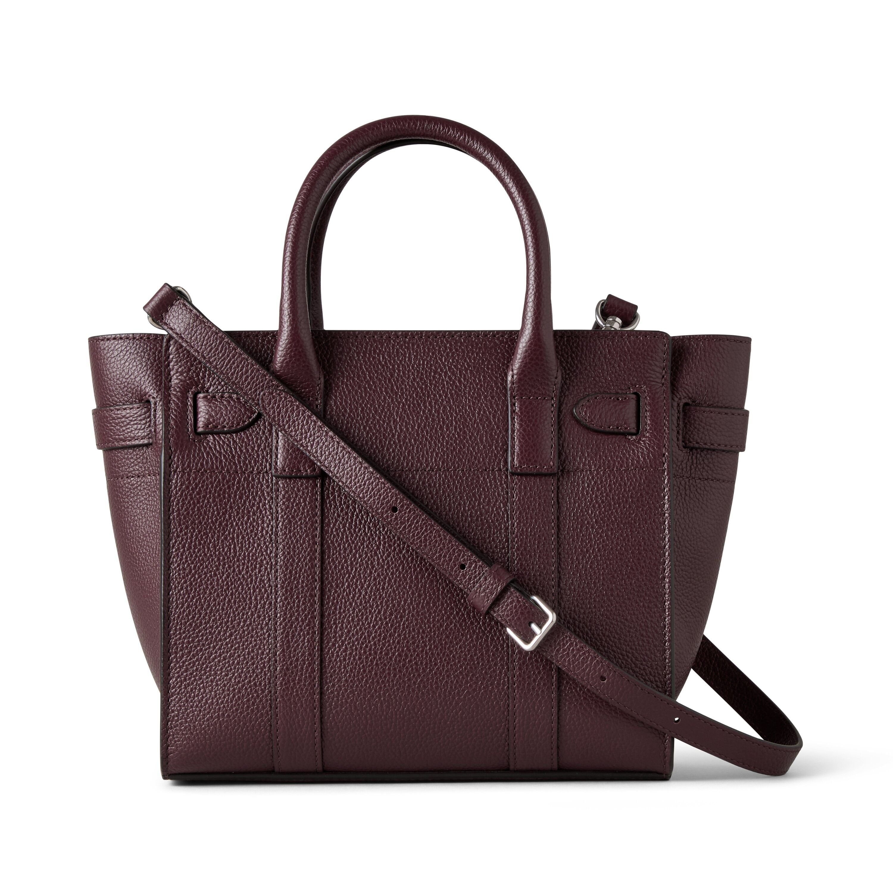 Mulberry 【マルベリー公式】ミニ ジップド ベイズウォーター マルベリー バッグ ハンドバッグ ブラック【送料無料】