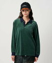 ATTISESSION <ATTISESSION>ベロア ボーダー ポロシャツ ビューティー&ユース ユナイテッドアローズ トップス ポロシャツ グリーン【送料...