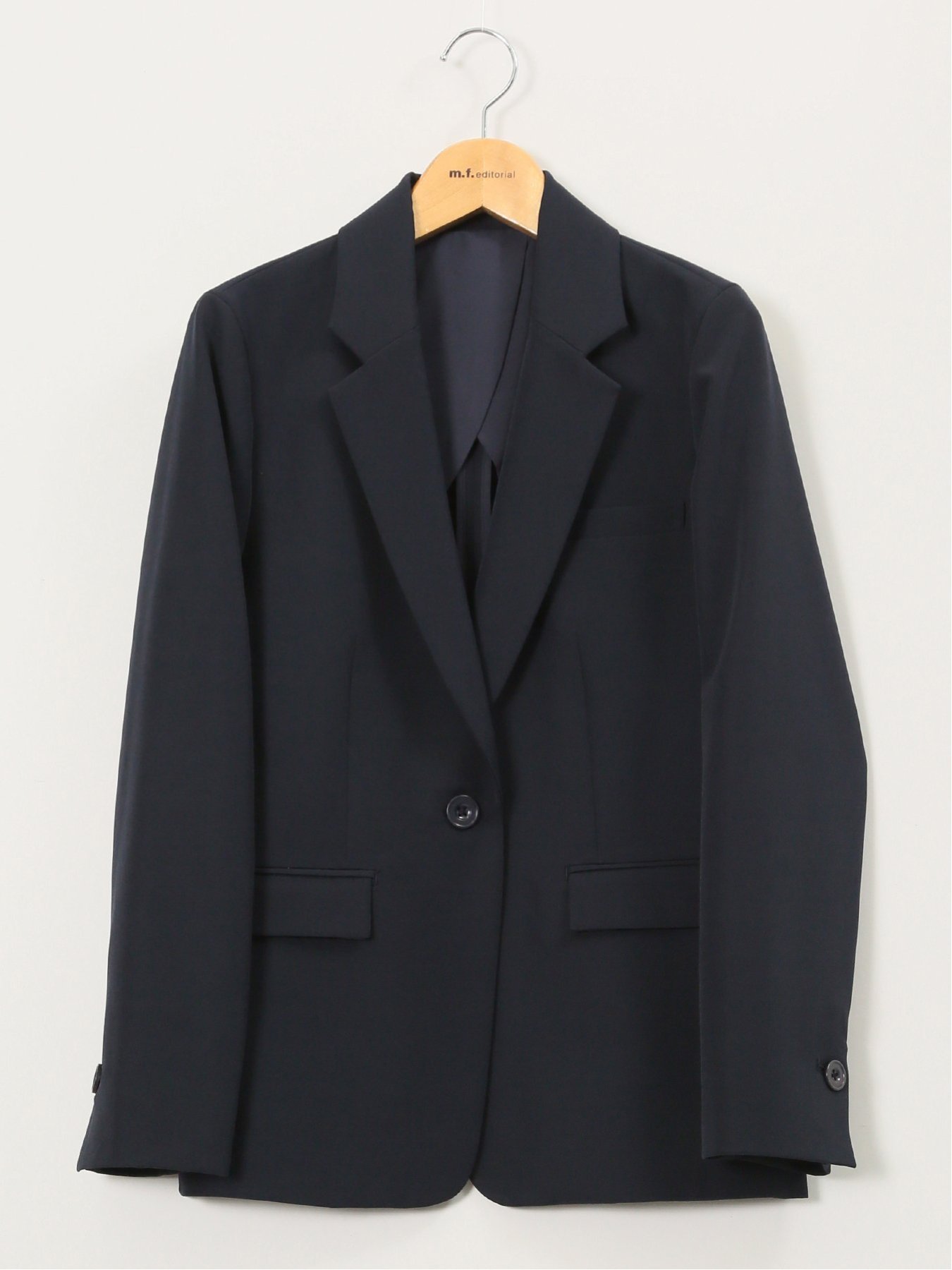 【SALE／30%OFF】m.f.editorial ストレッチウォッシャブル ダブルクロス リラクシング 1ボタンジャケット 紺(セットアップ可能) タカキュー ジャケット・アウター テーラードジャケット・ブレザー【送料無料】