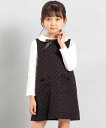 BeBe 【お揃い】エトワールシャイニードットジャンパースカート(100~150cm) ベベ オンライン ストア ワンピース・ドレス ジャンパースカート ブラック【送料無料】