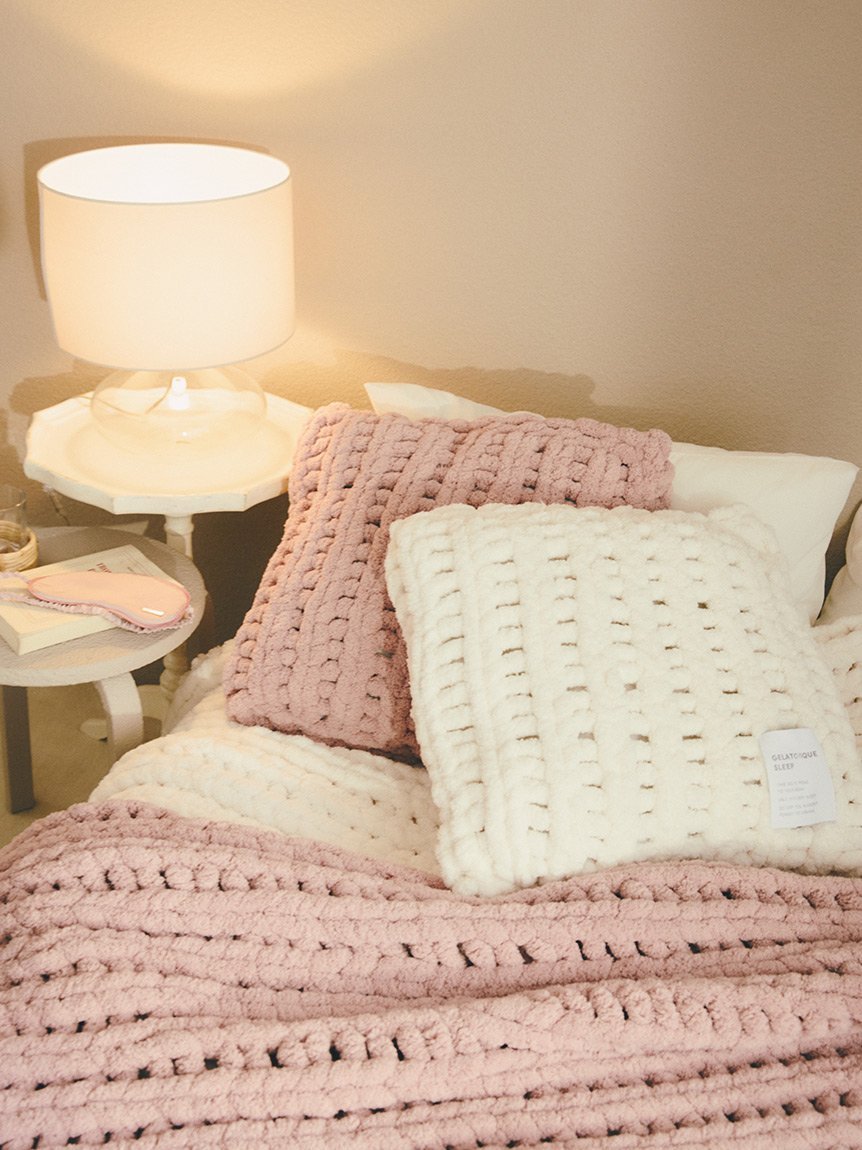 gelato pique Sleep 【Sleep】チャンキーニット クッションカバー ジェラートピケ インテリア・生活雑..