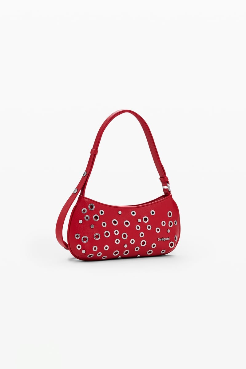 【SALE／50%OFF】Desigual カラフルスタッズハンドバッグ デシグアル バッグ ハンドバッグ レッド【送料無料】