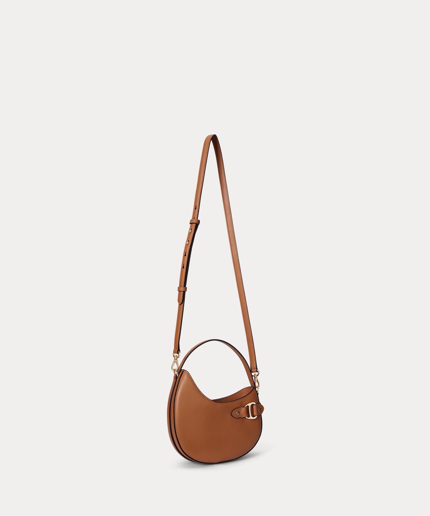 LAUREN RALPH LAUREN レザー スモール Tasha クロスボディ バッグ ラルフローレン バッグ ショルダーバッグ ブラウン【送料無料】