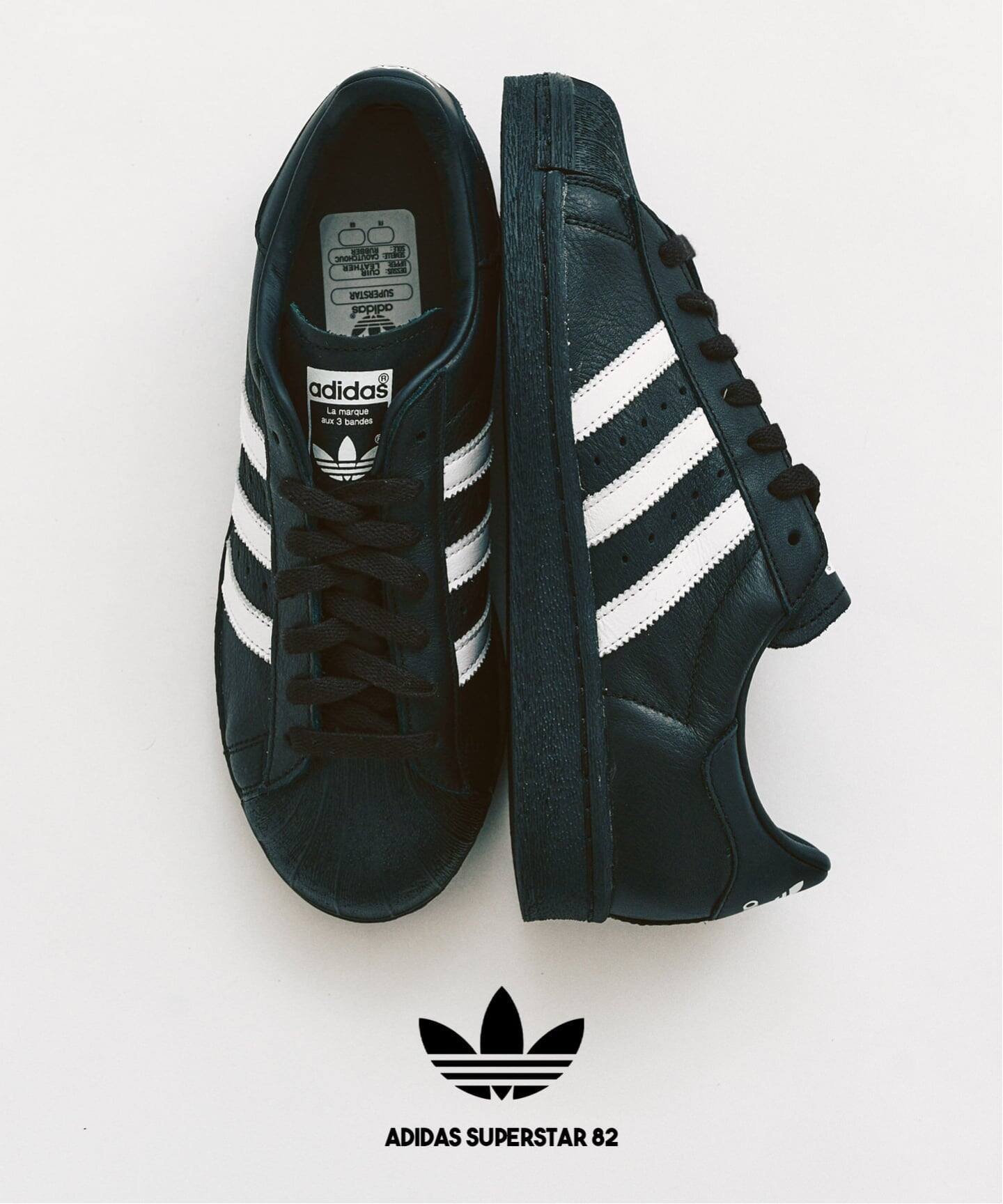 417 EDIFICE adidas / アディダス SUPERSTAR 82 フォーワンセブン エディフィス シューズ・靴 スニーカー ブラック ホワイト【送料無料】