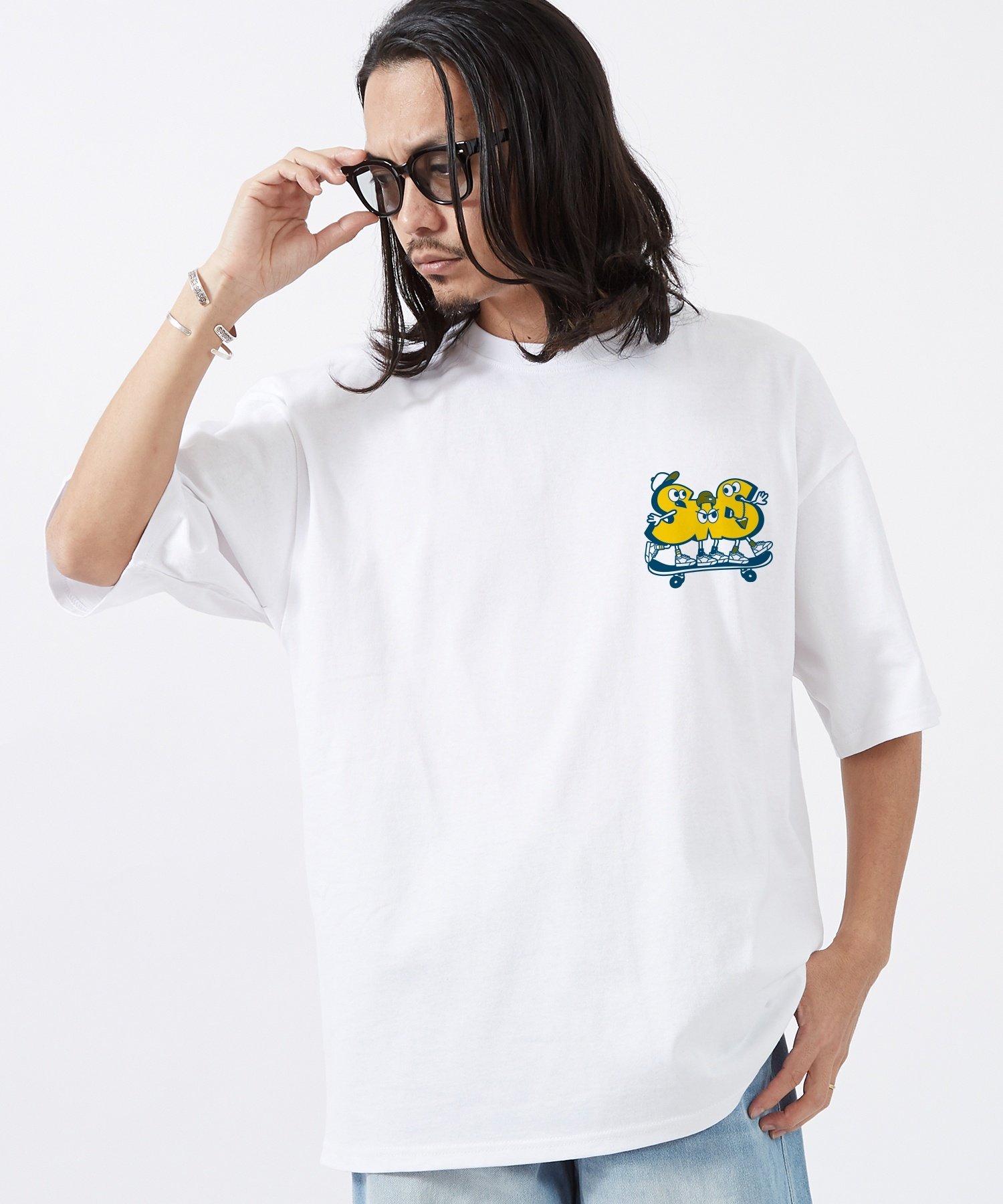 【SALE／10%OFF】SIDEWAY STANCE SIDEWAY STANCE サイドウェイスタンス スケボーキャラ 半袖Tシャツ インプローブス トップス カットソー・Tシャツ ブラック ホワイト