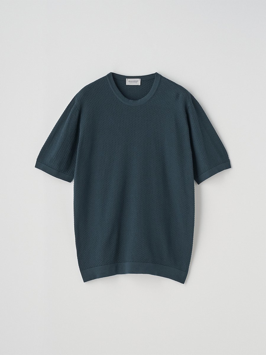JOHN SMEDLEY コットン テクスチャニットTシャツ ｜ FORREST ｜ 24G EASY FIT ジョンスメドレー トップス ニット【送料無料】