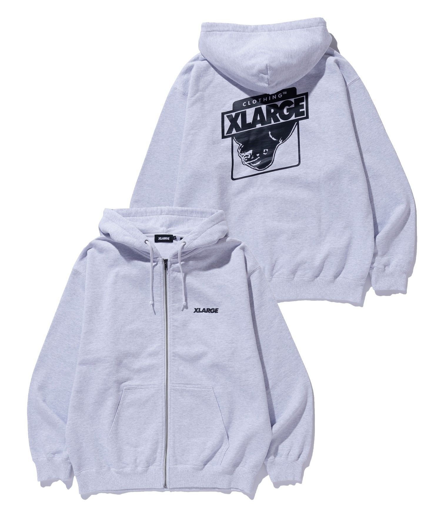 FLIP OG ZIP HOODED SWEATSHIRT エクストララージ トップス パーカー・フーディー ブラック ブラウン