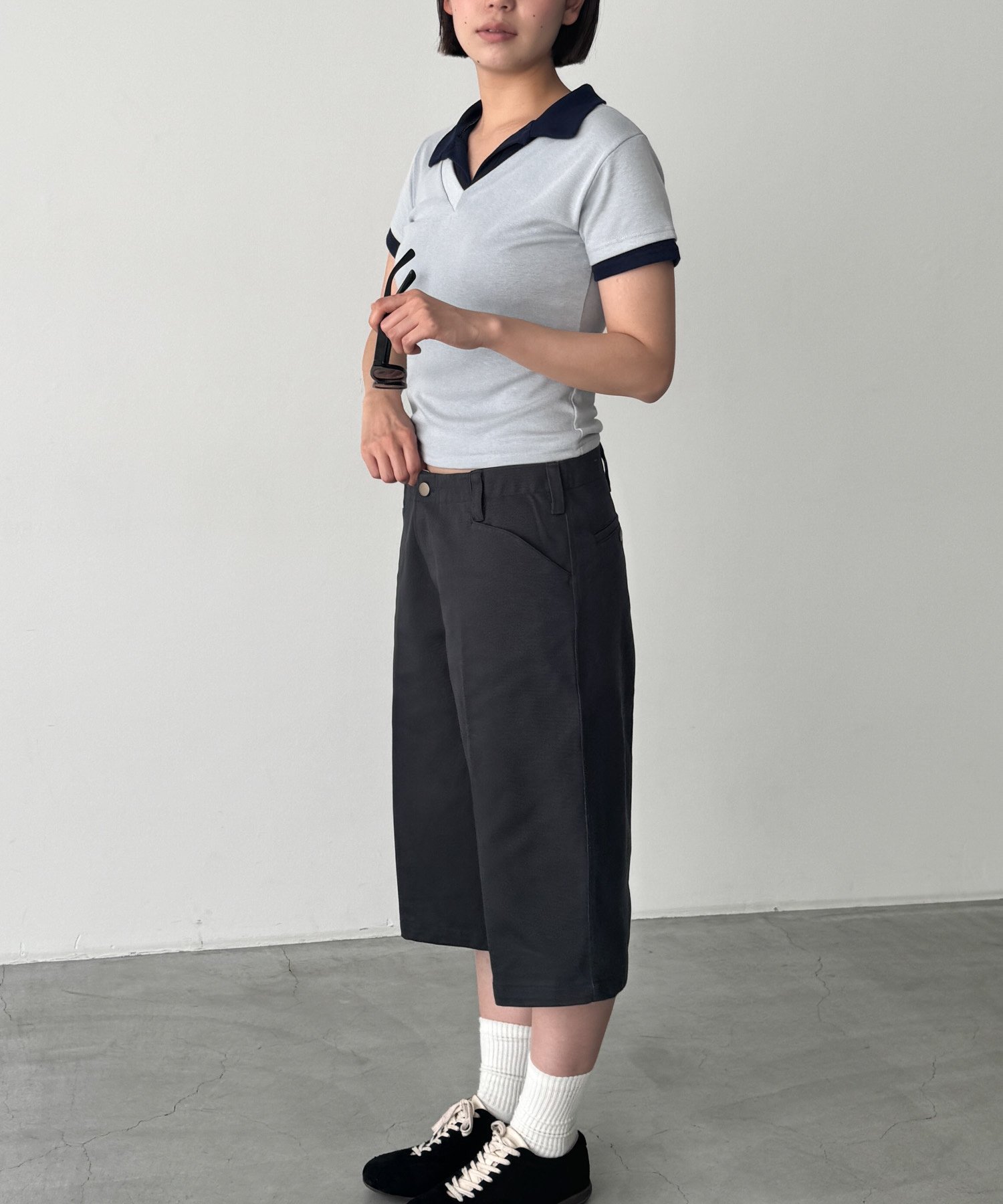 choice_cnl ツイルワークハーフパンツ キャナルジーン パンツ その他のパンツ ベージュ グレー