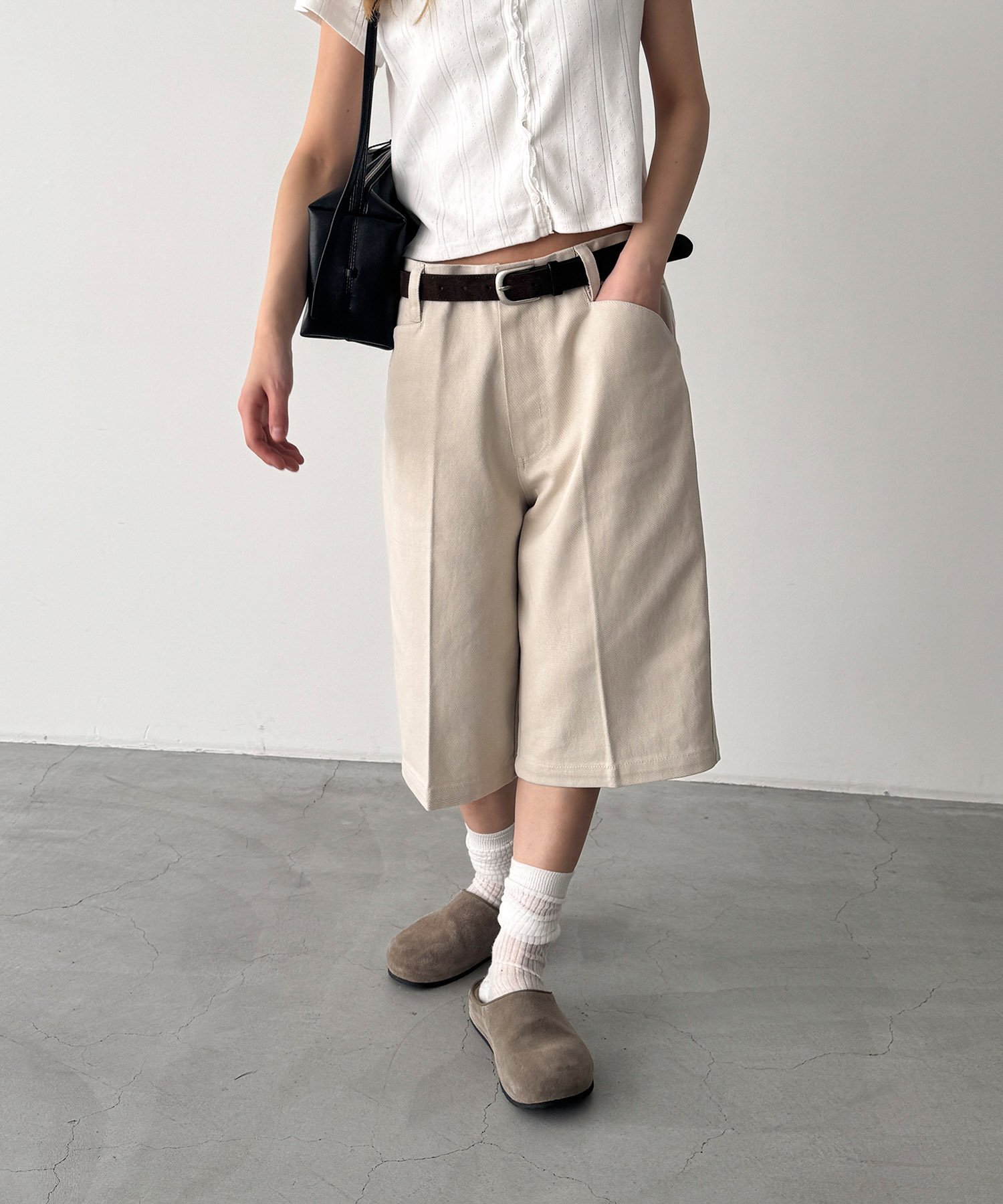 choice_cnl ツイルワークハーフパンツ キャナルジーン パンツ その他のパンツ ベージュ グレー