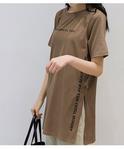 maison de LATIR tシャツ tシャツ 半袖 tシャツ 半袖 カジュアル メゾンドラティール トップス カットソー・Tシャツ ホワイト ブラック ブラウン グリーン グレー