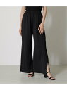 【SALE/40%OFF】AZUL by moussy GLOSSY COOL SIDE SLIT PANTS アズールバイマウジー パンツ/ジーンズ パンツその他 ブラック グリーン グレー