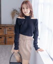 【SALE/66%OFF】clear ホルターネックオフショルニットトップス クリア トップス ニット ブラック ホワイト レッド