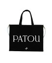 Patou PATOU LARGE TOTE BAG パトゥ バッグ トートバッグ ブラック ホワイト【送料無料】