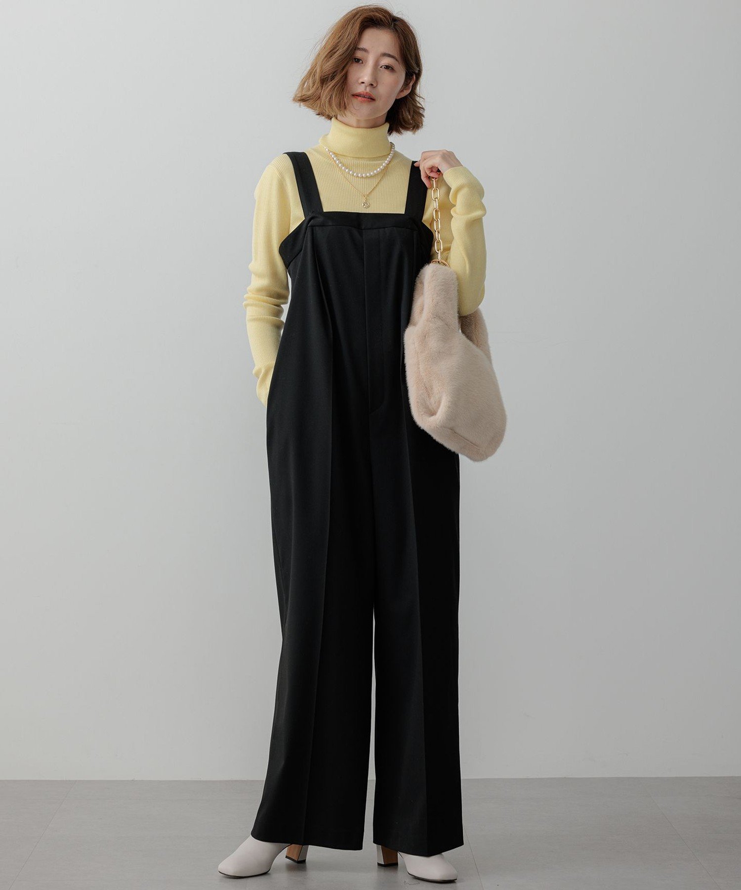 【SALE／50%OFF】23区 【VERY3月号掲載/洗える】TRコンフォートストレッチ 2WAY オールインワン ニジュウサンク オールインワン・オーバーオール オーバーオール・サロペット ブラック グレー【送料無料】