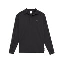 PUMA メンズ ゴルフ PUMA x OUTDOOR PRODUCTS 長袖 ポロシャツ プーマ トップス ポロシャツ ブラック【送料無料】