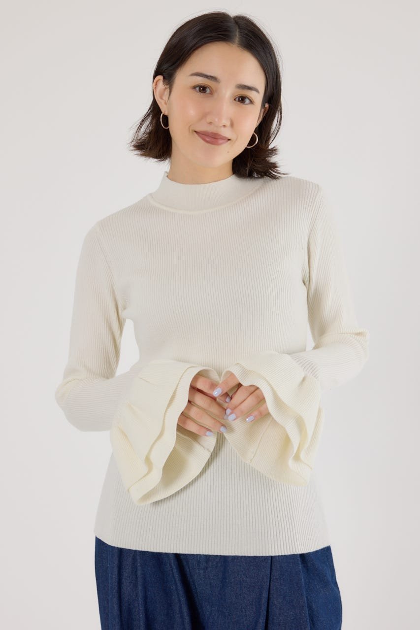 RODEO CROWNS WIDE BOWL フリルリブニットトップス ロデオクラウンズワイドボウル トップス ニット ホ..