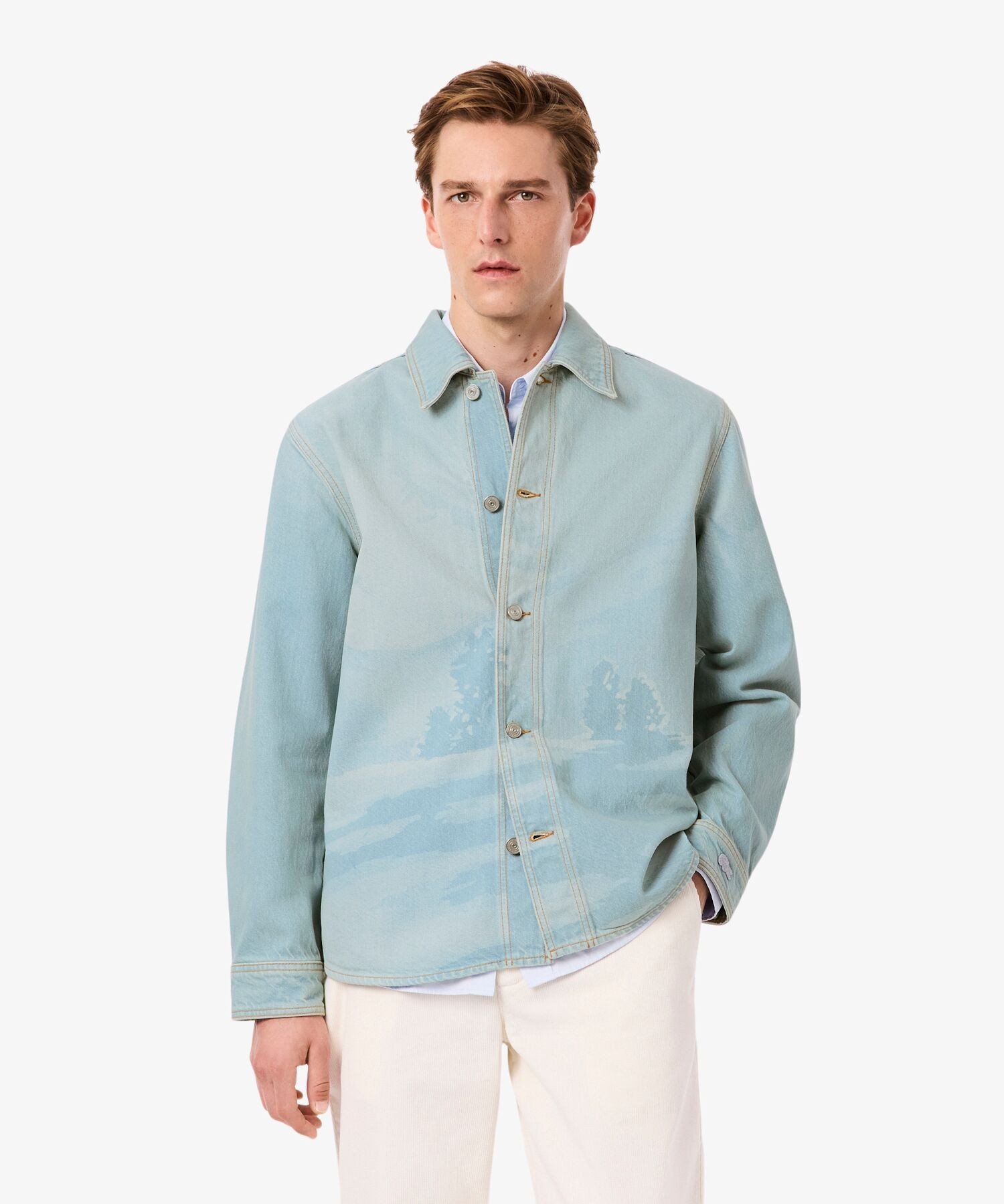 LACOSTE シャンタコランドスケーププリントデニムオーバーシャツ ラコステ トップス シャツ・ブラウス ..