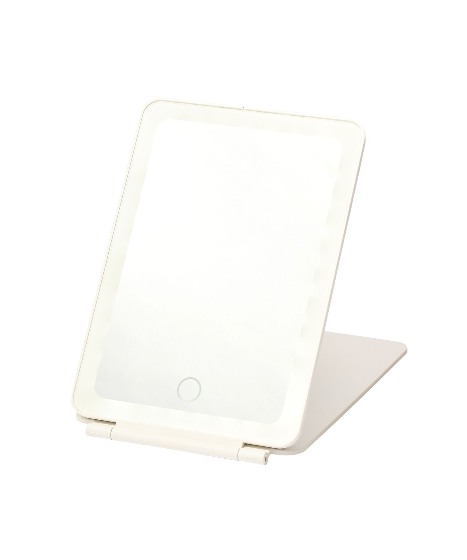 Francfranc LED 折り畳みミラー ホワイト フランフラン メイク道具・美容器具 手鏡・メイクミラー ホワイト