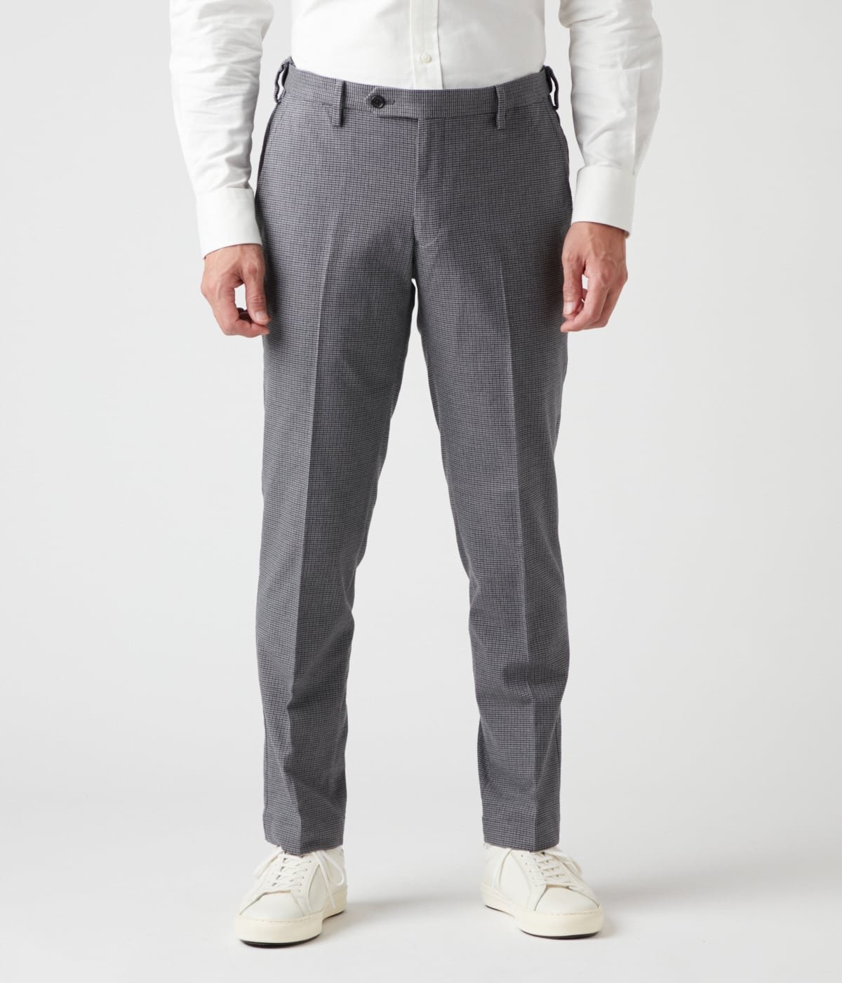 NEWYORKER MEN 【ストレッチ】ソフトサーモ ガンクラブチェック ウエストアジャストパンツ ニューヨーカー パンツ その他のパンツ ベージュ グレー