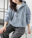 【SALE/49%OFF】La-gemme アノラック デニムパーカー ラジュール トップス パーカー・フーディー ブルー ブラック【送料無料】