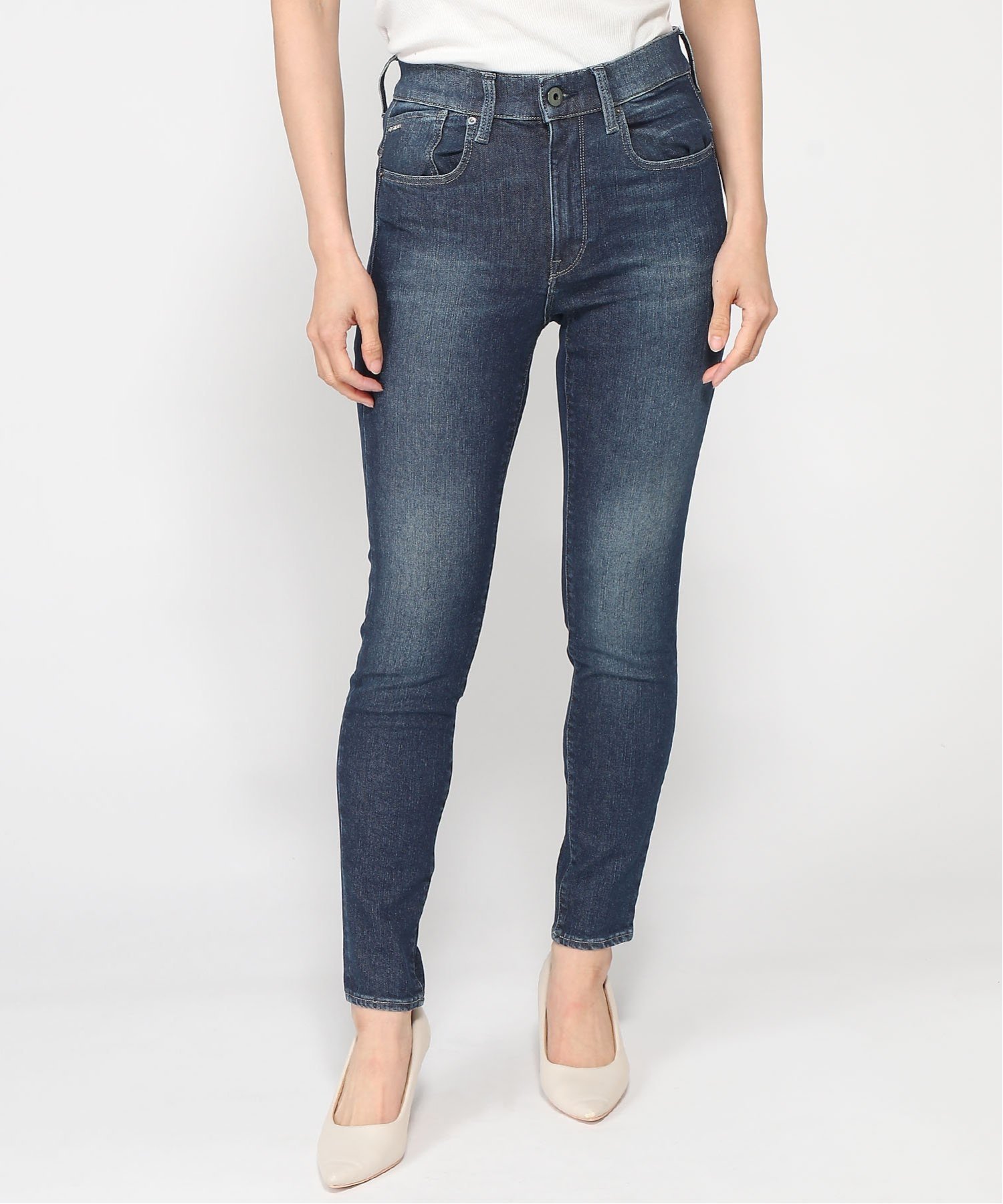 【公式ショップ】LHANA SKINNY JEANS/ハイウエストスキニージーンズ ジースターロゥ パンツ ジーンズ・デニムパンツ ブルー