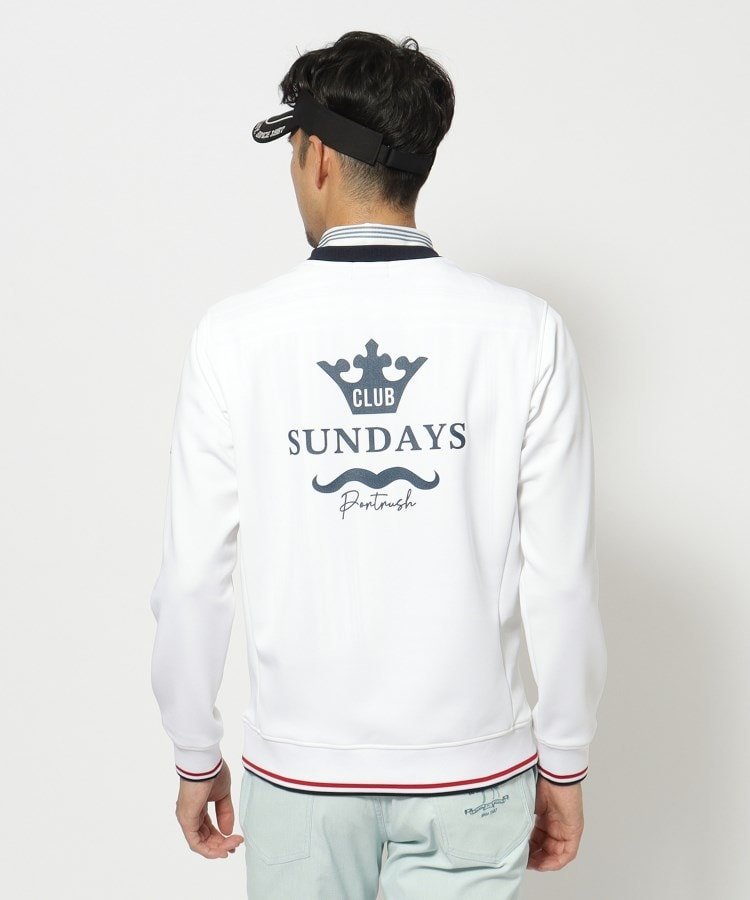 【SALE／30%OFF】adabat 【新レーベル ADABAT NAVY】ライトダンボールプルオーバー アダバット トップス スウェット・トレーナー ホワイト ネイビー【送料無料】
