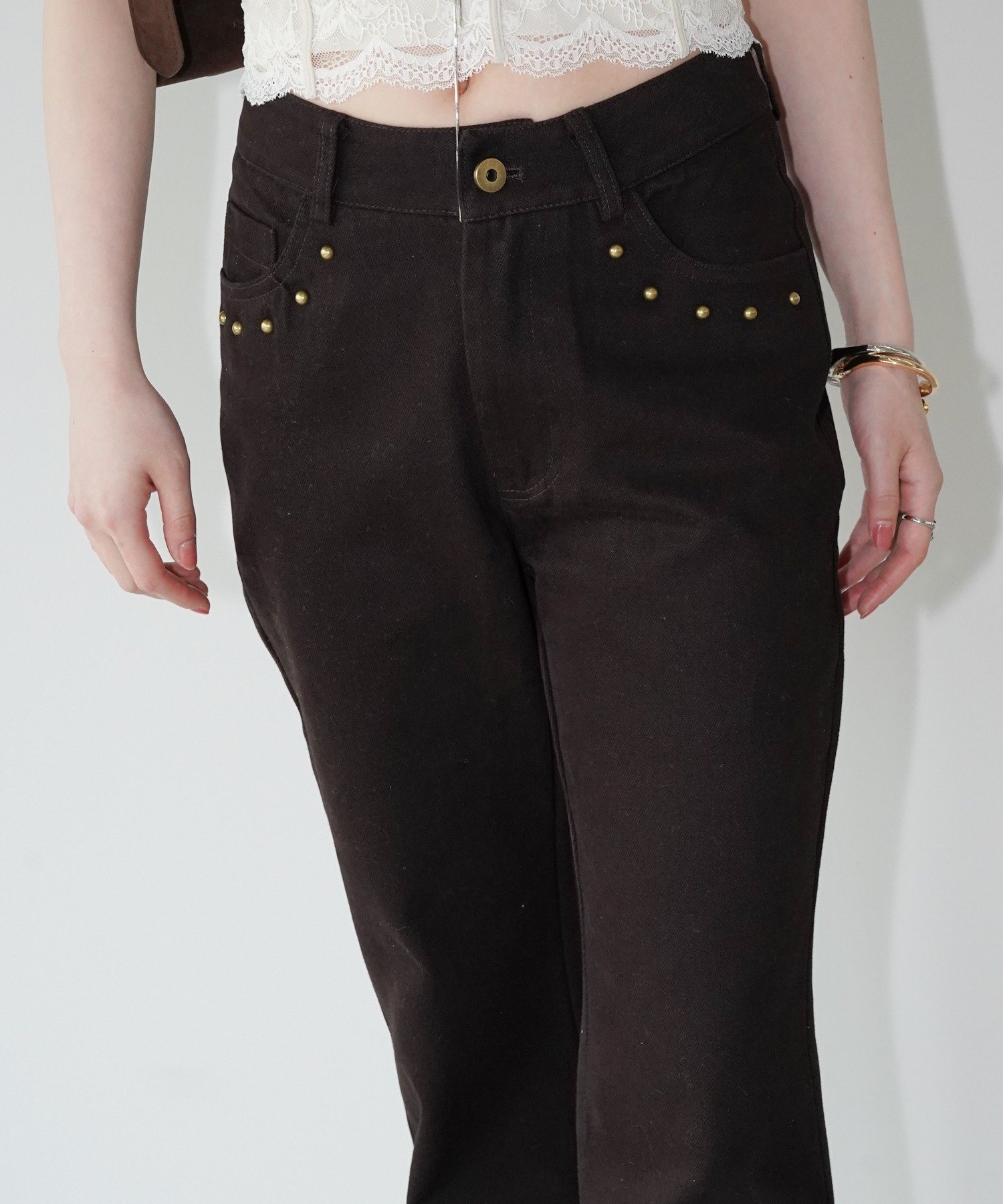 セミフレアパンツ chw26s159 チュクラ パンツ その他のパンツ ホワイト