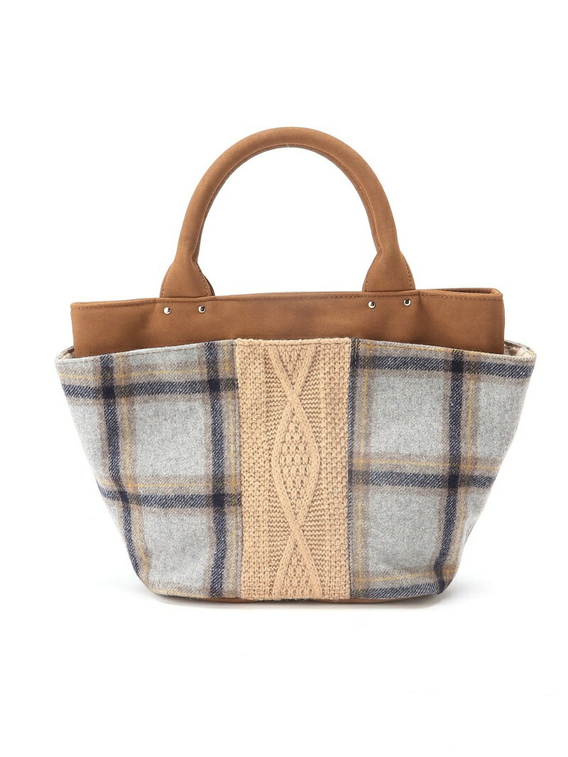 【SALE／50%OFF】DECOY Since1981 ケーブルトートバッグ(小) デコイシンス1981 バッグ トートバッグ ブラウン グレーのサムネイル