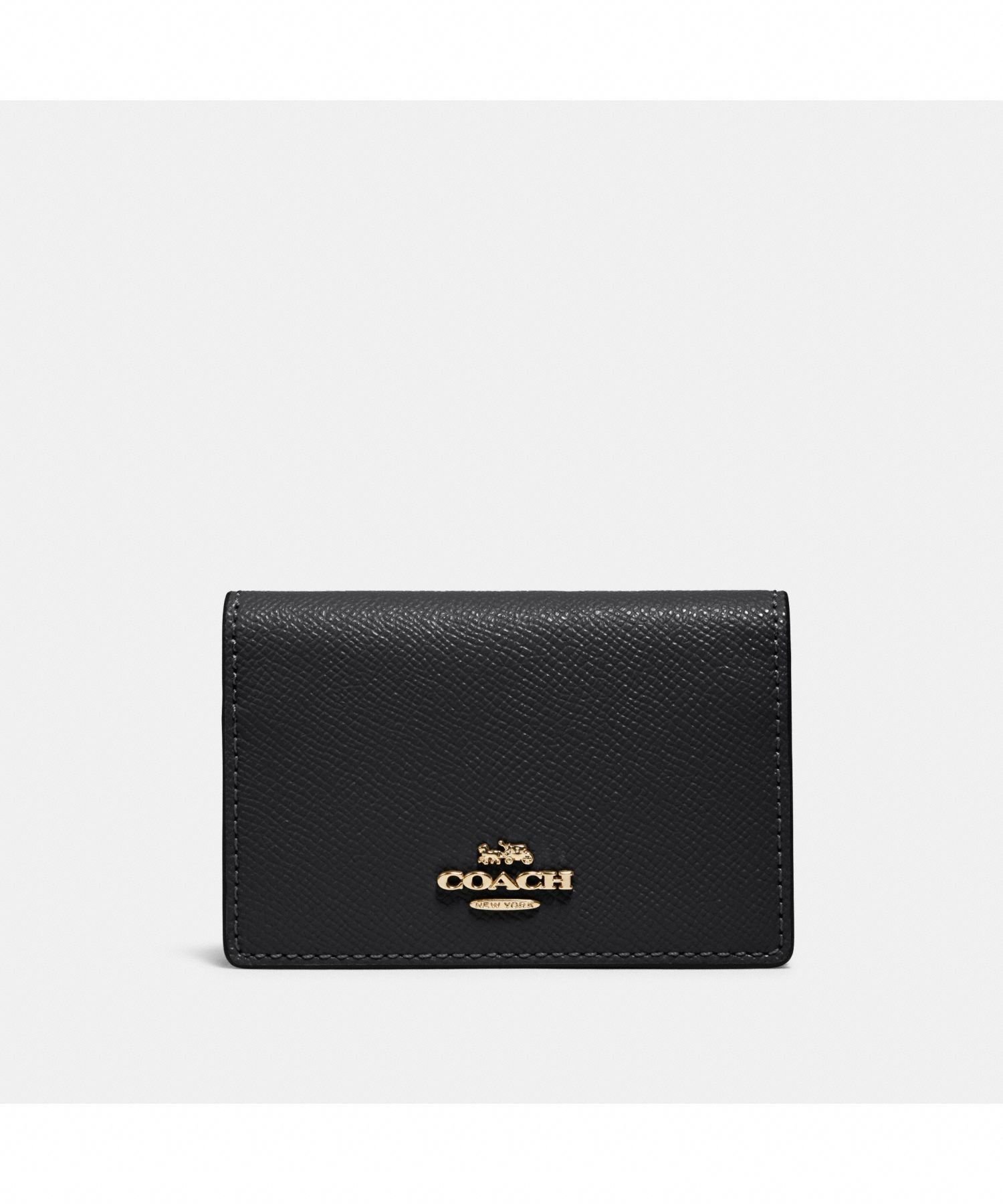 コーチ 名刺入れ 【SALE／62%OFF】COACH OUTLET ビジネス カード ケース コーチ　アウトレット 財布・ポーチ・ケース 名刺入れ・カードケース ブラック【送料無料】