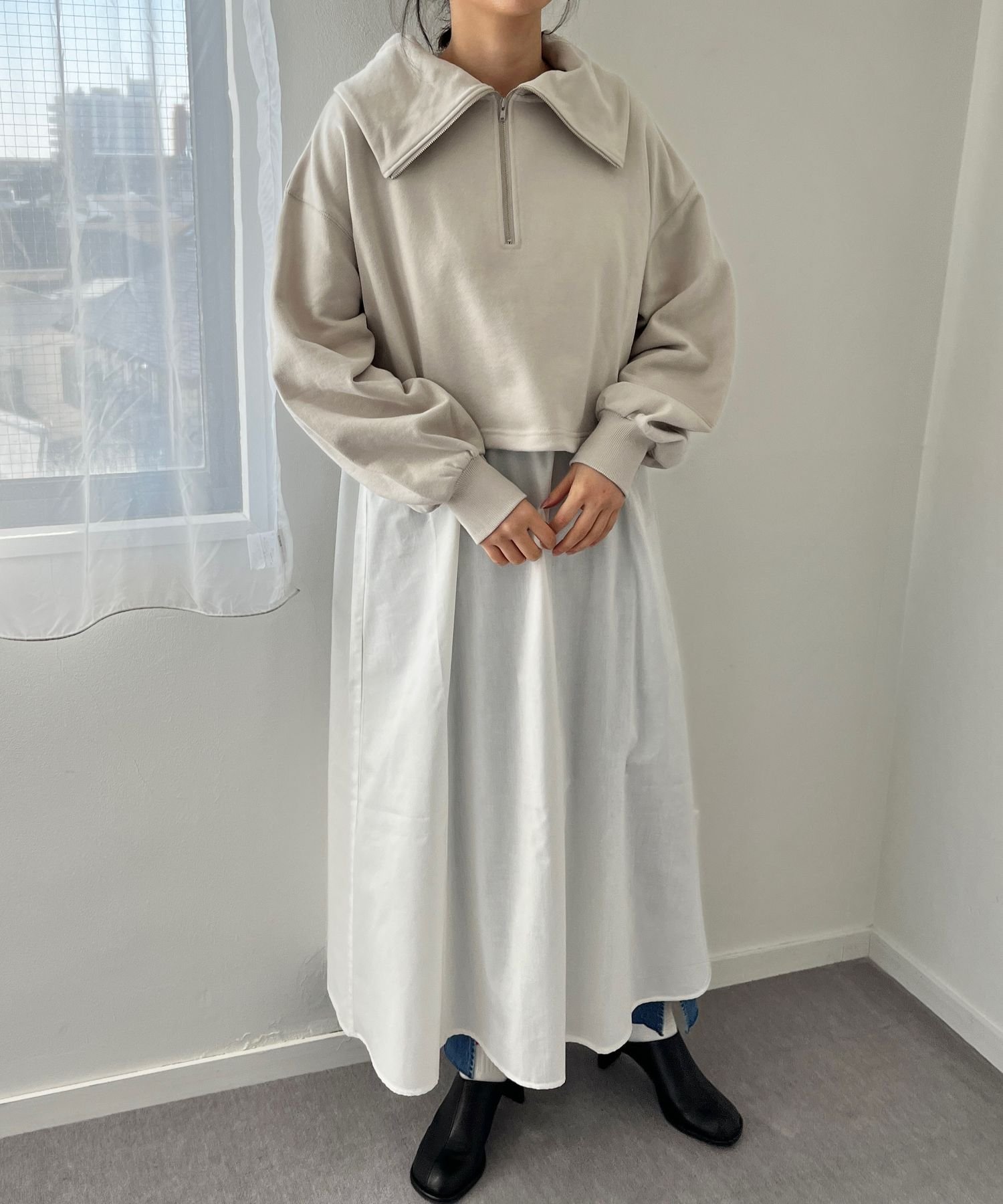 【SALE／60%OFF】LOWRYS FARM (W)ウラケZIP*キャミOP2P ローリーズファーム ワンピース・ドレス その他のワンピース・ドレス ベージュ ブラック グリーン グレー【送料無料】のサムネイル