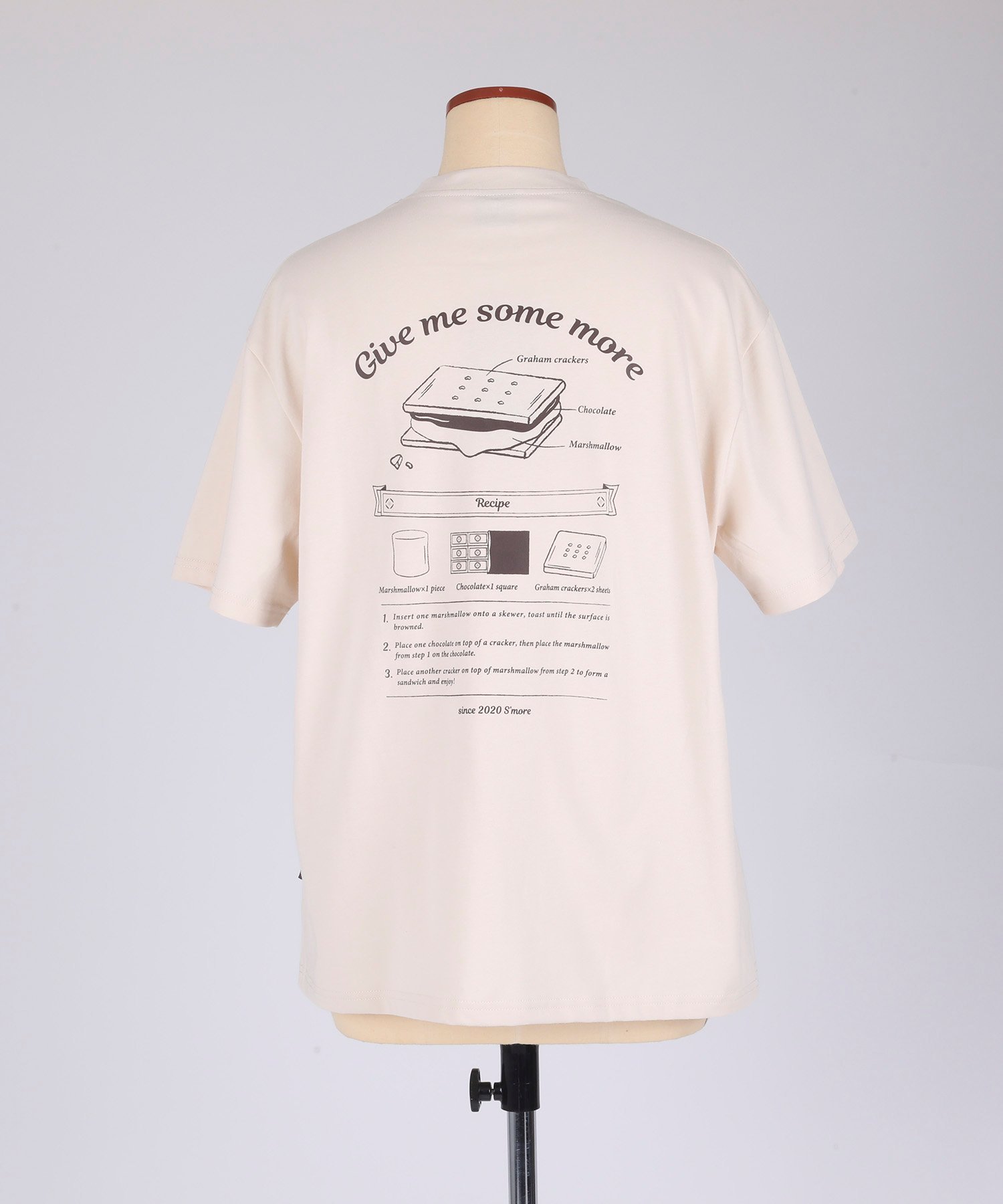 S'more S'more/COTTON T SHIRTS - S'more recipe アイモハ トップス カットソー・Tシャツ ブラウン ベージュ グリーン