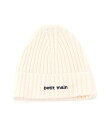 【SALE/30%OFF】petit main ロゴ刺繍ニットワッチ ナルミヤオンライン 帽子 ニット帽・ビーニー ブラック ホワイト パープル