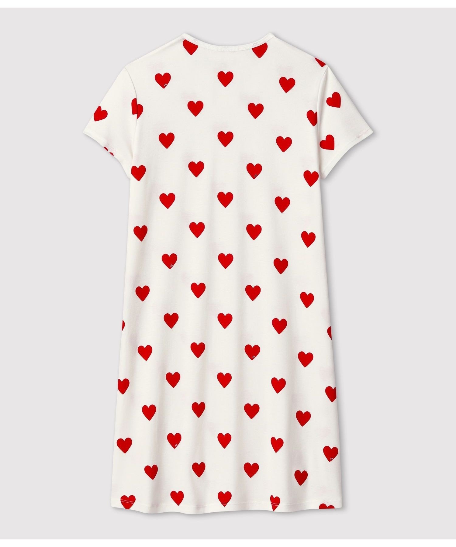 PETIT BATEAU プリントナイトドレス プチバトー インナー・ルームウェア パジャマ ホワイト【送料無料】
