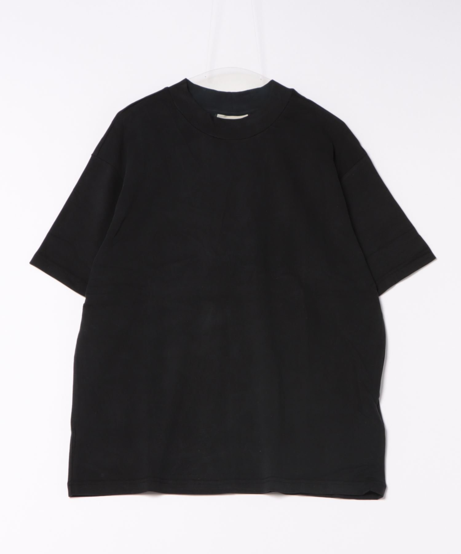 【aimoha neo】MOCK NECK DOUBLE-SIDED COTTON TEE(サイズ0.1.2.3) アイモハ トップス カットソー・Tシャツ グレー ベージュ ブラック