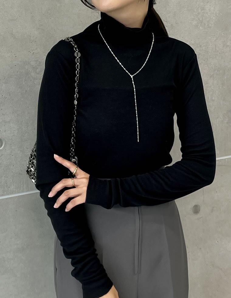 【SALE／57%OFF】Re:EDIT 無地or配色シアーフライスハイネックトップス リエディ トップス カットソー・Tシャツ ホワイト グレー ブラック stylife-14863490 Rakuten Fashion パッケージ画像