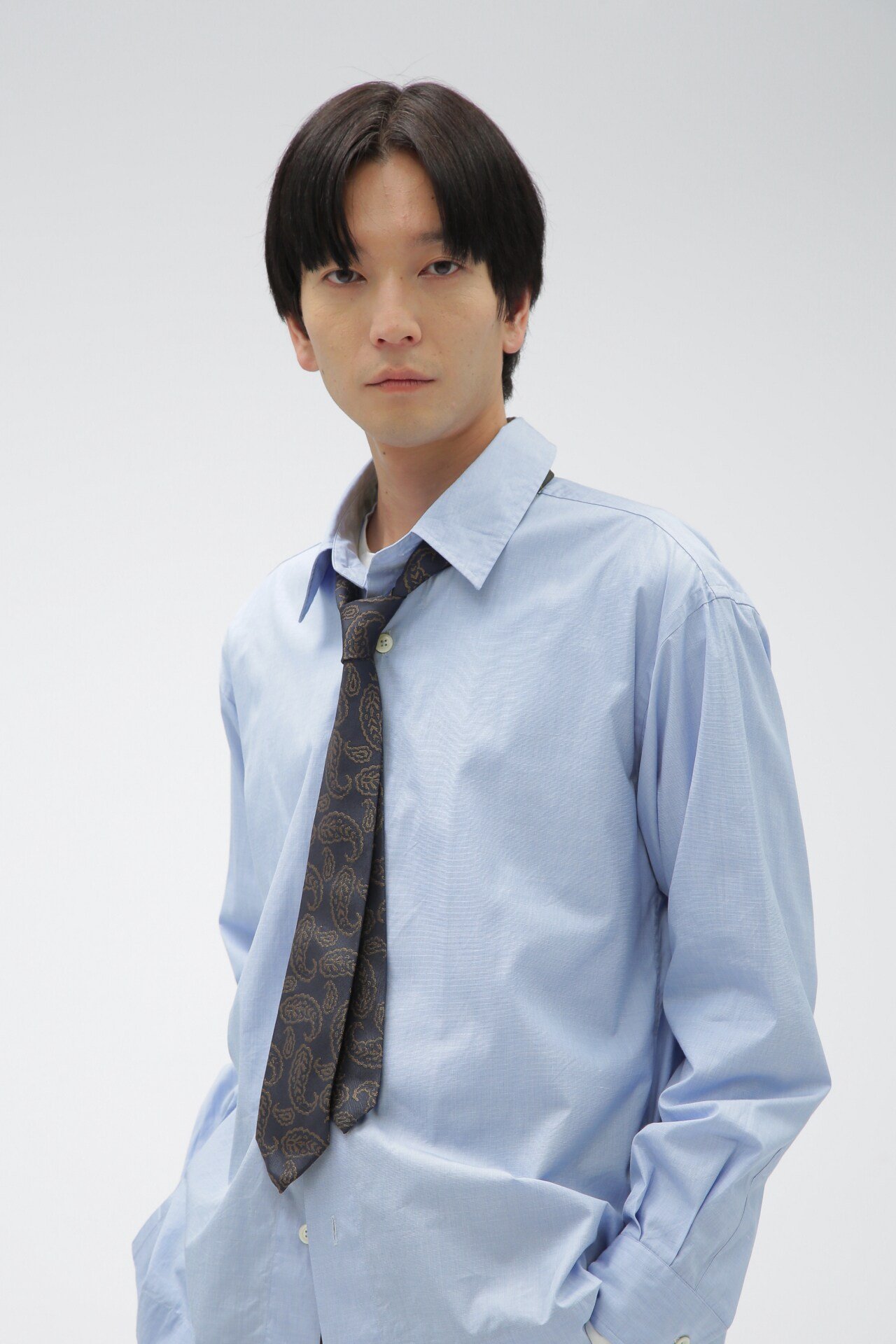 MARGARET HOWELL GRAPHIC PAISLEY TIE マーガレット・ハウエル スーツ・フォーマル ネクタイ・蝶ネクタイ ネイビー【送料無料】