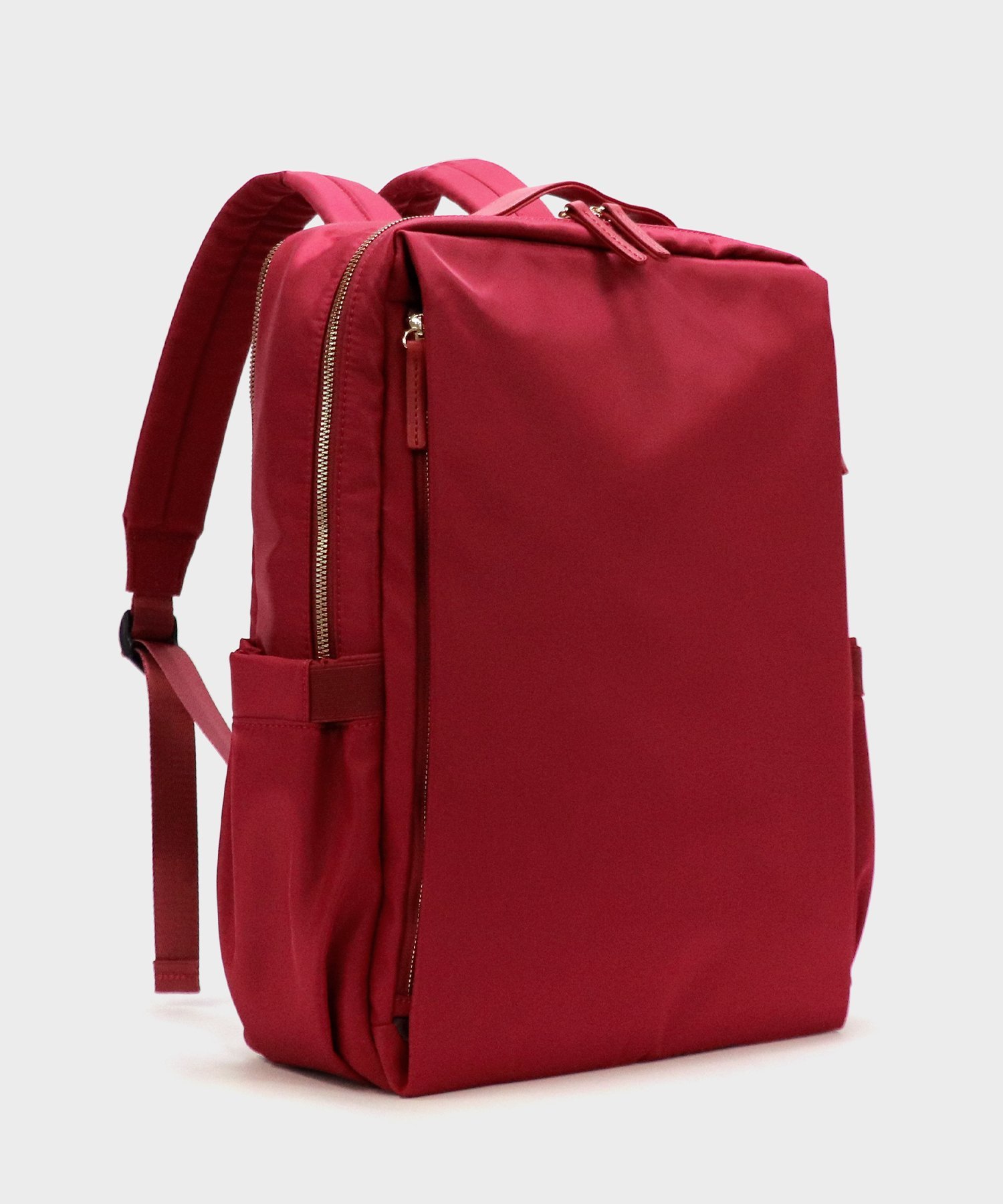 リュック ワインレッド フェイクレザー レザー調