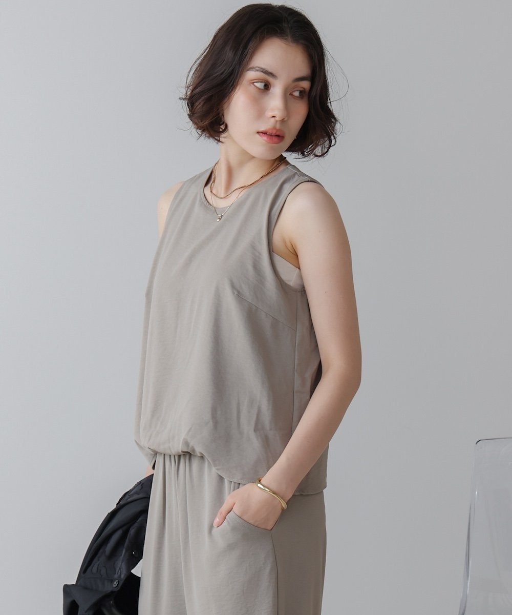 【SALE／49%OFF】Bou Jeloud バックスリットオールインワン バブ / ブージュルード オールインワン・オーバーオール オールインワン・つなぎ ベージュ【送料無料】