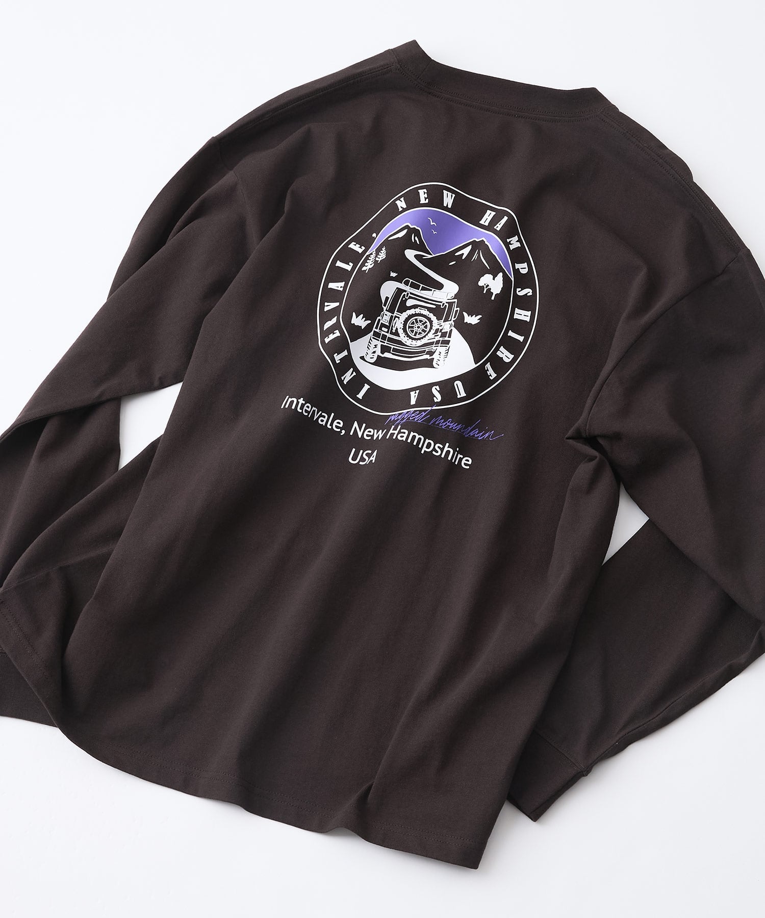 ragged mountain RAGGED MOUNTAIN/(M)バックプリントロンT ジーンズメイト トップス カットソー・Tシャツ ブラウン ブラック ホワイト ネイビー