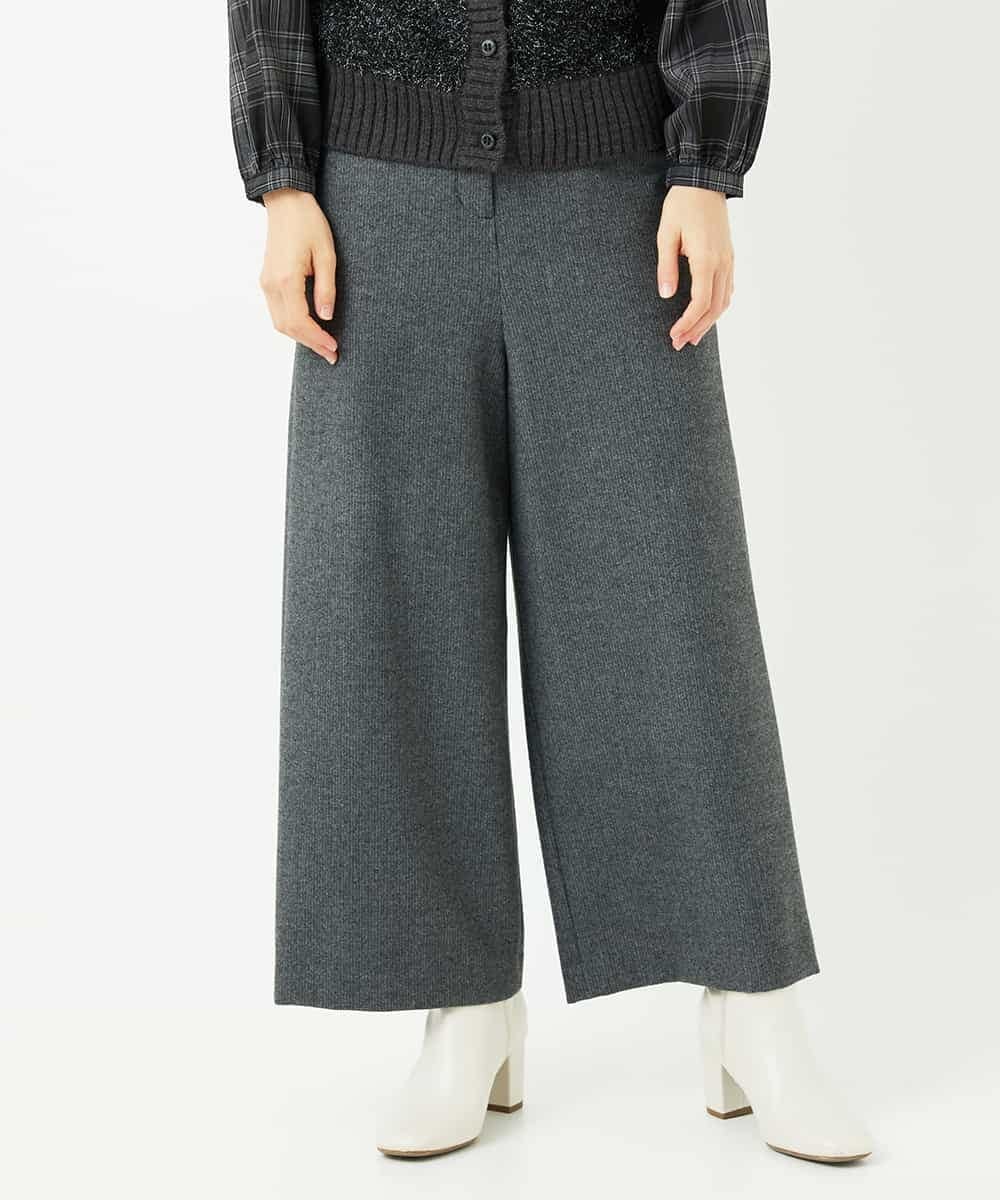 （小さいサイズ） 両面起毛ワイドストレートパンツ メゾンドゥサンク パンツ その他のパンツ ホワイト ブラウン