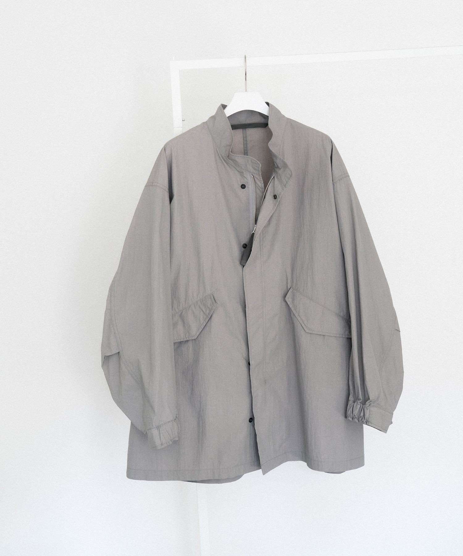ADAM ET ROPE' HOMME ナイロンタッサー ショートモッズコート アダムエロペ ジャケット・アウター モッズコート ブラック グレー【送料無料】