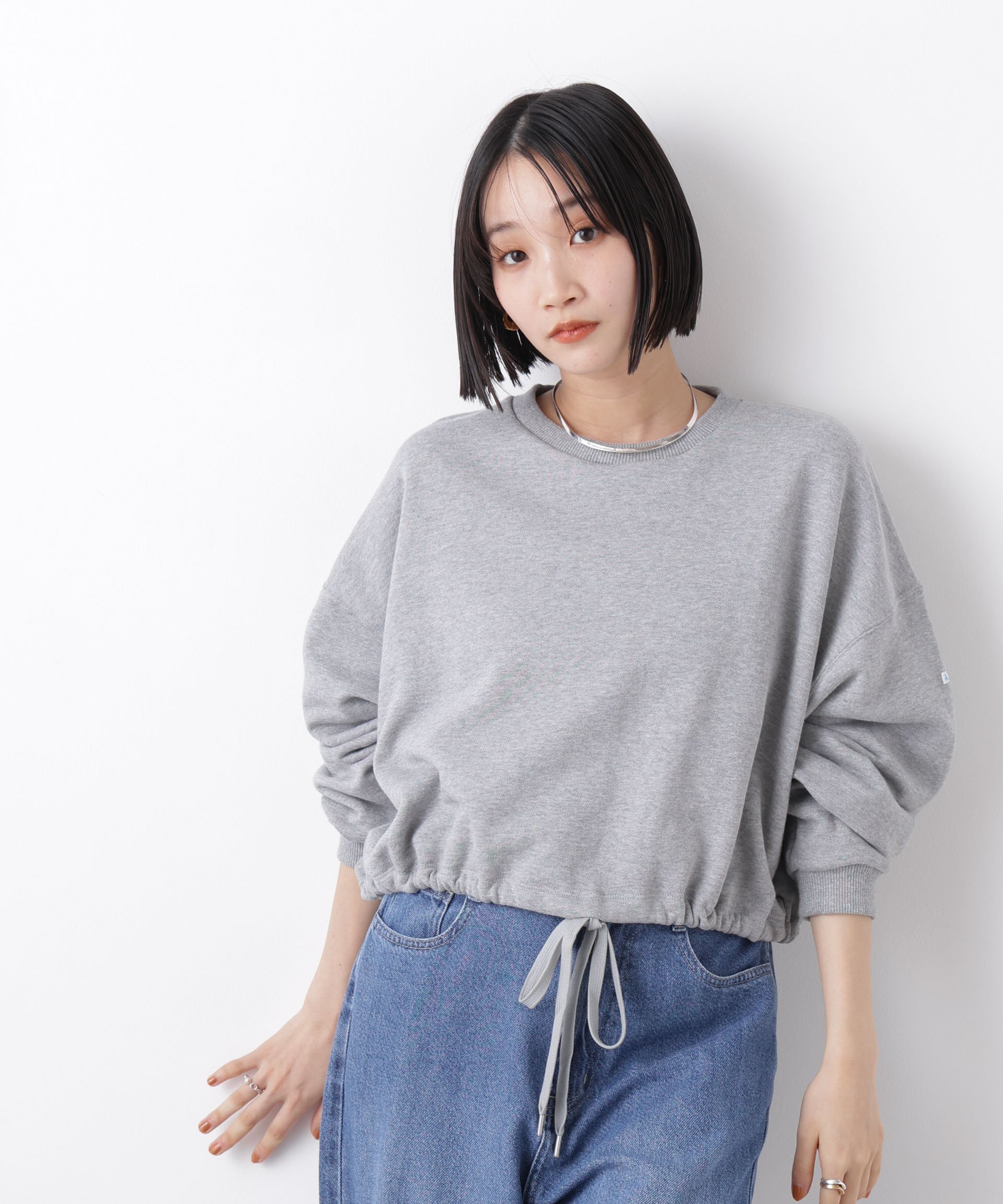 NANO universe Le minor/COUPE ナノユニバース トップス カットソー・Tシャツ グレー ホワイト ピンク