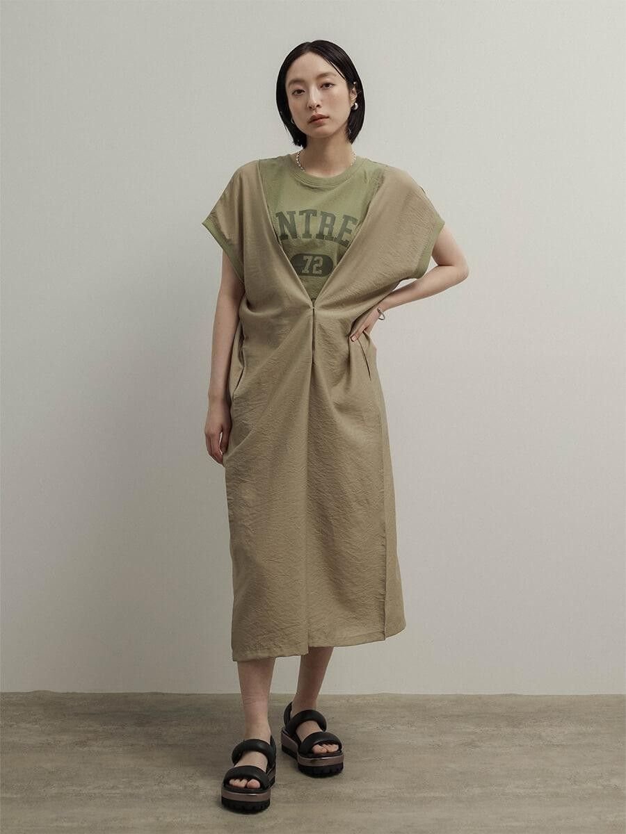 RADIATE 異素材ドッキングロゴ2wayワンピース ラシュッド ワンピース・ドレス その他のワンピース・ドレス グレー グリーン