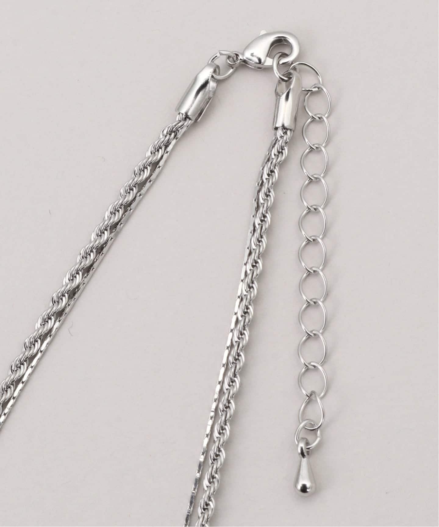 B.C STOCK ロングチェーンレイヤーネックレス ベーセーストック アクセサリー・腕時計 ネックレス シルバー